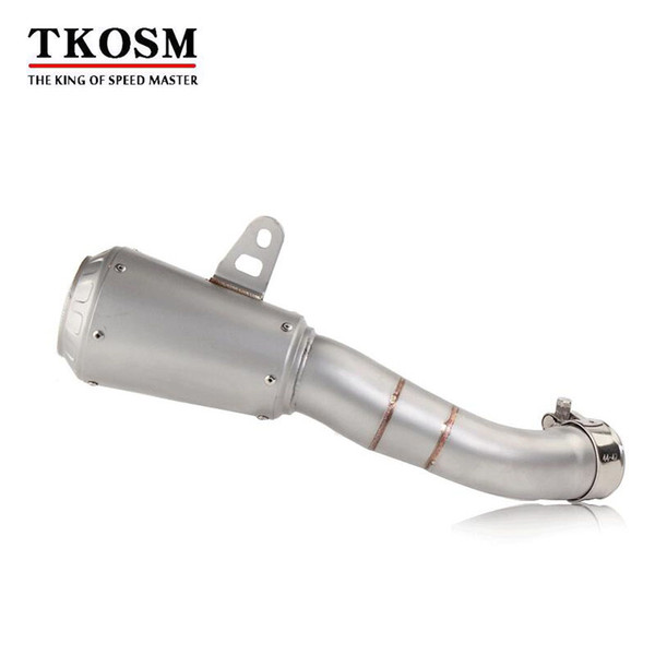 TKOSM Motorcycle YZF R3 Exhaust Muffler Pipe Stainless Steel Akrapovic Motorbike Muffler Exhaust for Yamaha YZF R3 2015 2016 2017