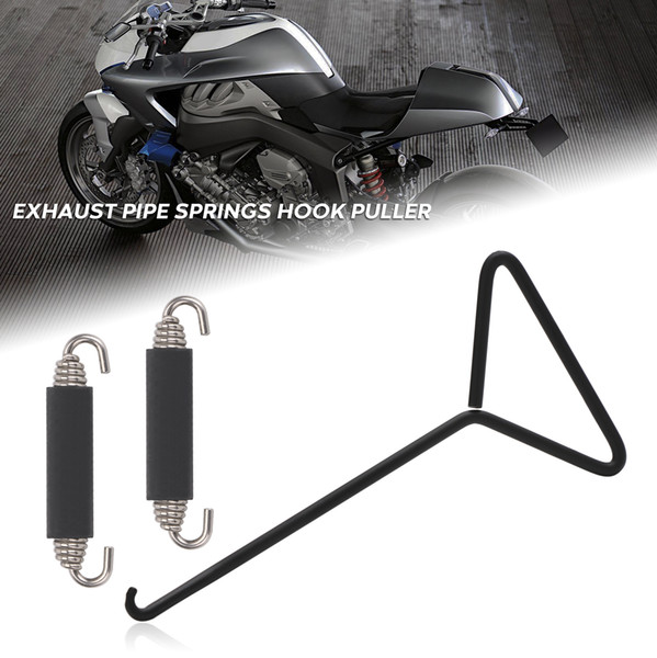 Stainless Steel T-Shaped Handle Motorcycle Hook Universal Accessory Engine Exhaust Shelf Spring Hook Rama Tools