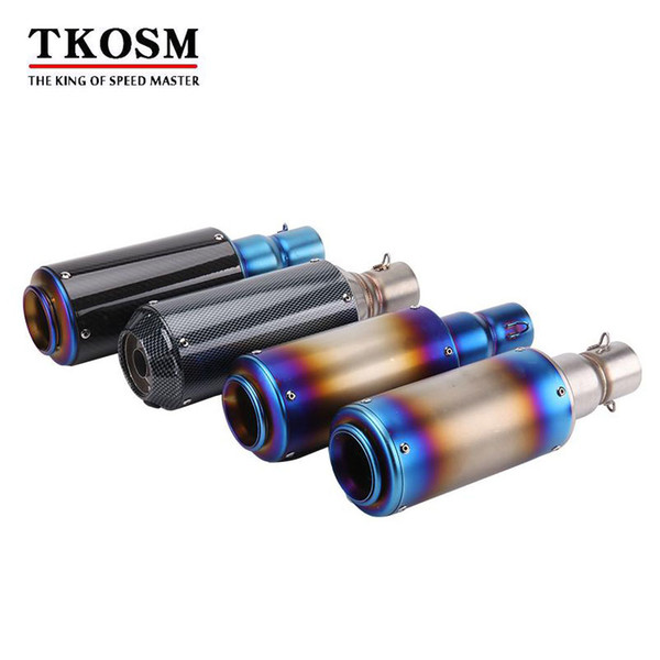 TKOSM-Universal Motorcycle Exhaust Pipe Modified Scooter Akrapovic Exhaust Muffler Fit Most Motorcycle for Z800 CBR1000 T-max