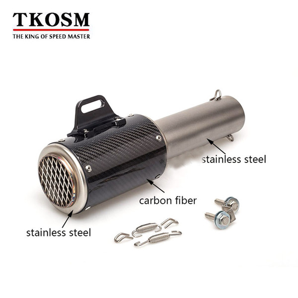 TKOSM Motorcycle Net Export Carbon Fiber Exhaust Titanium Alloy Exhaust Muffler Middle Pipe FOR BMW S1000 2014 2015 2016