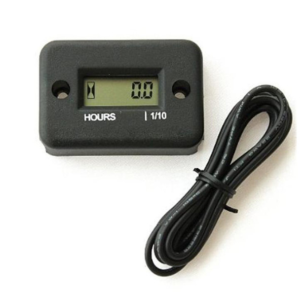 Inductive LCD motocross Hour Meter for Marine ATV Motorcycle Dirt Ski Waterproof green black with 5 years lifetime