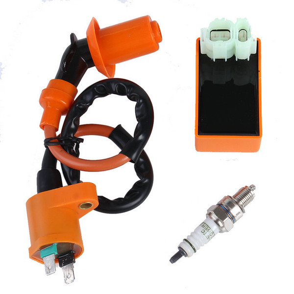 Sale Motorcycle Performance CDI C.D.I + Ignition Coil + Spark Plug Fit Gy6 50cc 125cc 150cc