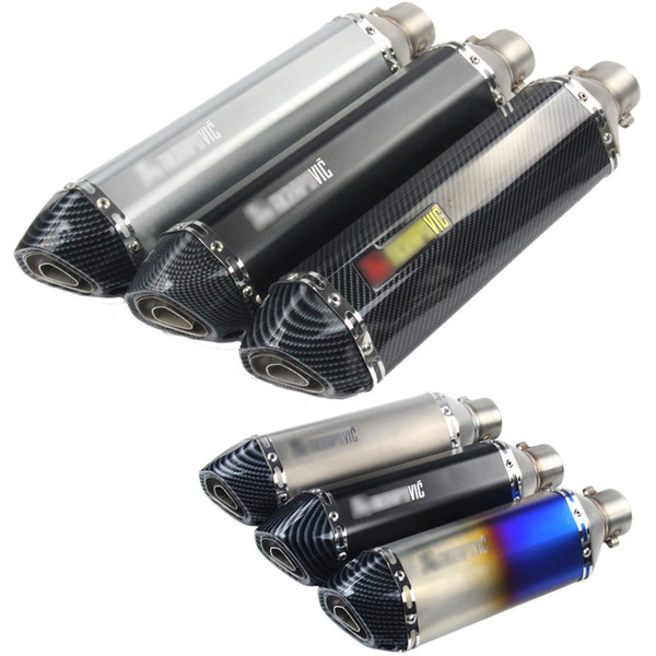 370-470mm Universal Exhaust Muffler Tip Pipe With Removable DB Killer silp on Motorcycle 38-51mm Silencer Exhaust System