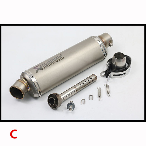 38-51mm Motorcycle Tail Silencer System Modified 310mm 370mm 440mm Exhaust Muffler Pipe with Removable DB Killer For Z250 350 GY6