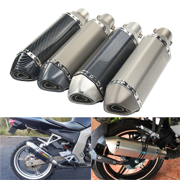 38-51mm Motorcycle Stainless Steel Tail Exhaust Muffler Pipe & Removable DB Killer For CBR300 CB400 R6 Yamaha 250/300