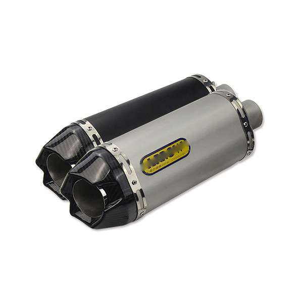 Length 365 mm Universal Motorcycle Exhaust Muffler Pipe Silencer With Removable DB Killer Diameter 51 mm