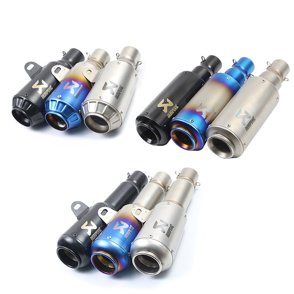 Universal 38-51mm Stainless Steel Motorcycle Exhaust Muffler Pipe with Removable DB Killer Silencer System For Yamaha 250/350