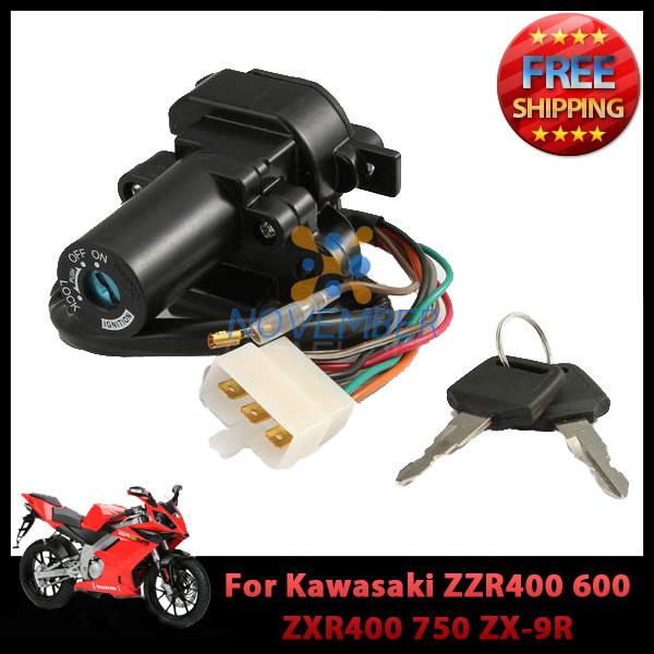 Ignition Switch Key Set for Kawasaki ZZR400 600 ZXR400 750 ZX-9R ZX-7R ZX-7RR Motorcycle order<$18no track