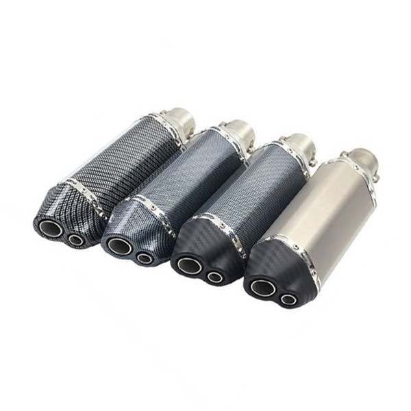 Stainless Steel 38-51 mm Universal Motorcycle Exhaust Pipe Slip On Dirt Street Bike Motorcycle Dual-outlet Vent Pipe Exhaust System