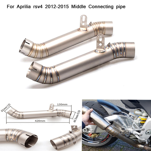 Moto-Modified Middle Connecting Pipe Stainless steel And Titanium alloy System silp on for Aprilia rsv4 2012 2013 2014 2015