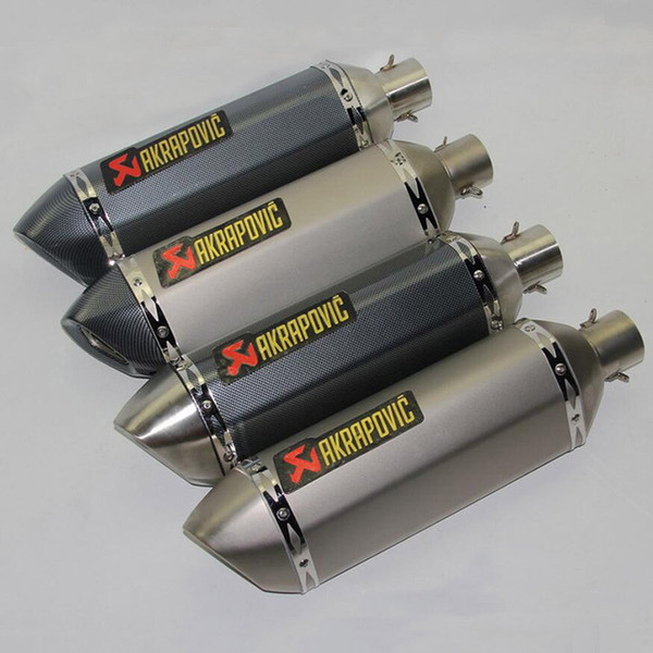 38 mm-51 mm Akrapovic Stainless Steel Motorcycle Exhaust Muffler Pipe Exhaust System With DB Killer Modified Scooter