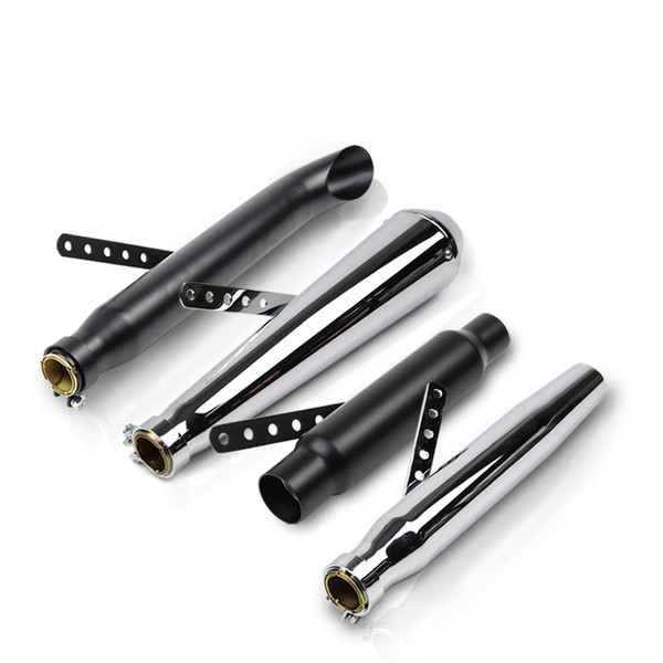 38mm 40mm 42mm 45mm Retro Motorcycle Exhaust Muffler Pipe Without Removable DB Killer For CG125 EN125 XL883 1200 250 SR400