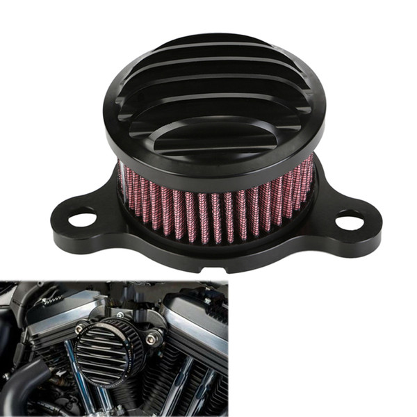 Motorcycle Air Filter CNC Aluminum Air Cleaner Intake Filter System For Harley Sportster 883 1200 2004-2014 Black