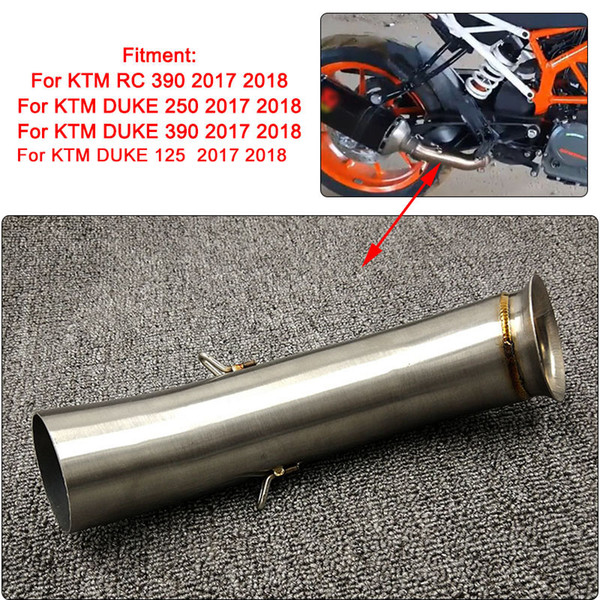 Silp on for KTM DUKE 125 250 390 2017-2018 Slip on Middle Connecting Pipe with Tail Exhaust Muffler Pipe