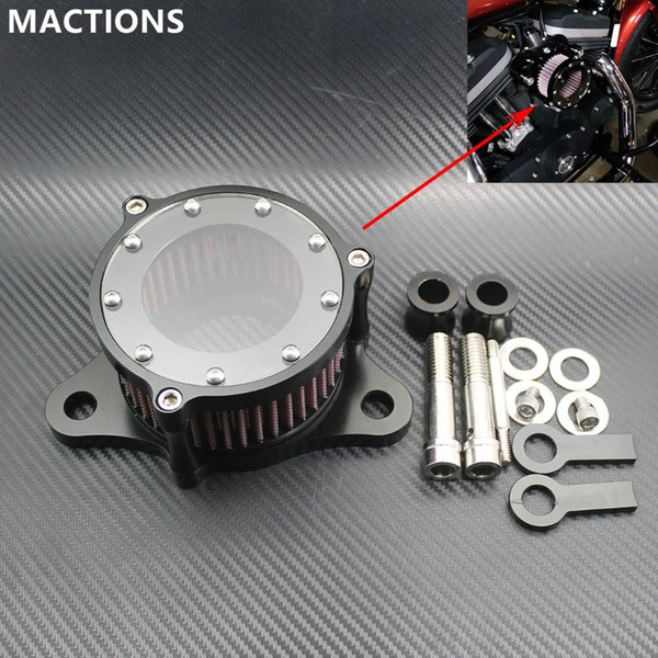 Motorcycles Air Filter CNC Air Cleaner Intake Filter Fit For Harley Sportster 883 1200 2004 - 2015