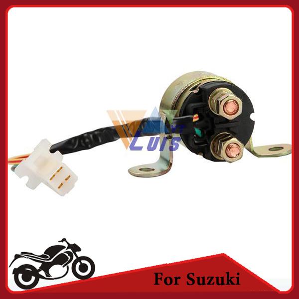 2-Wire Plug Motorcycle Starter Relay Solenoid for Suzuki DR200SE GV1400 VS700 VS800GL INTRUDER GR650D GV700GLF MADURA DR125SE order<$18no tr