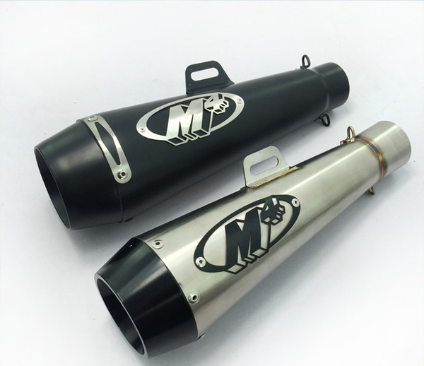 M4 Muffler Exhaust 51mm Universal Motorcycle Exhaust Silencer For YAMAHA R6 EN-6R Honda CBR600 GP Black