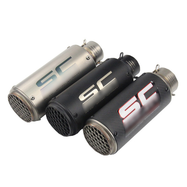 Stainless Steel 51 mm 60.5 mm SC Brand GP Marking Laser Motorcycle Exhaust Pipe Slip On Dirt Street Bike Motorcycle