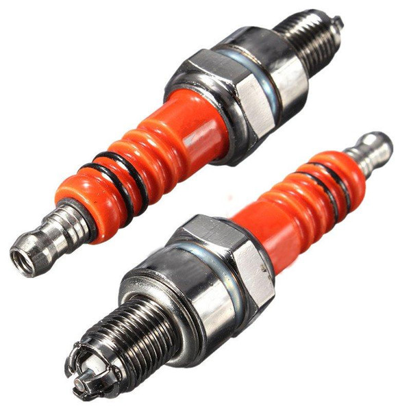 2PCS Scooter Motorcycle Racing 3 Electrode For Spark Plug For Engine GY6 50cc 150cc Rep C7HA C7HSA