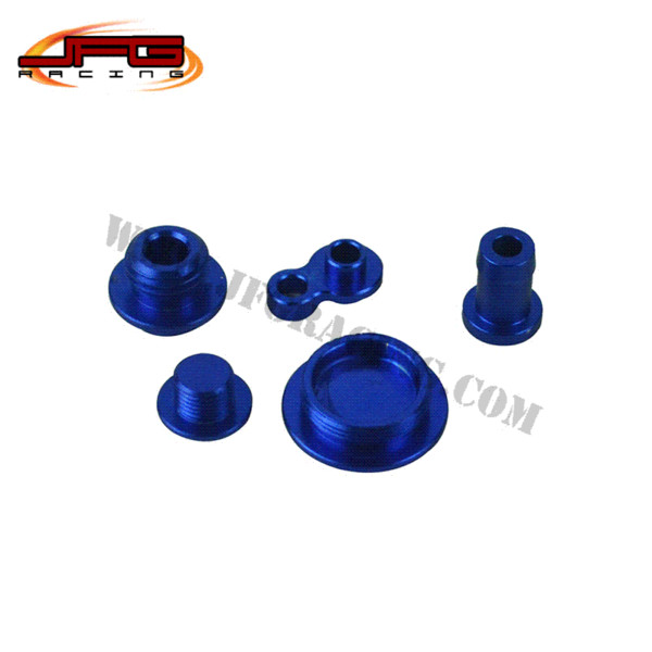 Billet Aluminum Engine Timing Oil Filter Plug Cover Set Blue CRF CRF150R CRF250R CRF450R CRF450X