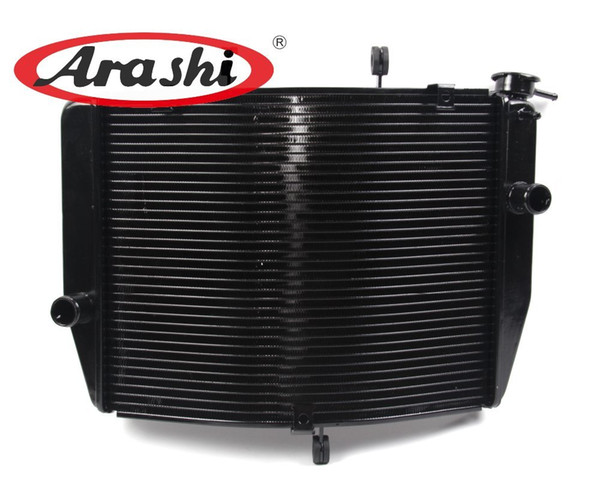 Arashi Radiator For Kawasaki Ninja ZX6R 2009 2010 Cooling Cooler Motorcycle Replacement Accessories ZX-6R ZX 6R 09 10 Aluminum Black