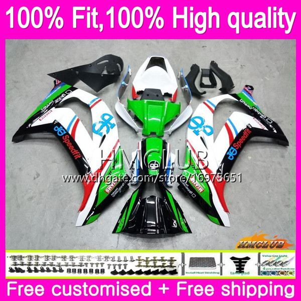 Injection For KAWASAKI ZX 10 R ZX1000 ZX10R 11 12 13 14 15 67HM.0 ZX 10R 1000CC ZX-10R 2011 2012 2013 2014 2015 OEM Fairings Green white blk