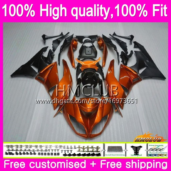 OEM Injection For KAWASAKI ZX600 CC ZX636 ZX-6R ZX6R 09 10 11 12 Gloss orange 54HM.12 ZX 636 600CC ZX-636 ZX 6R 2009 2010 2011 2012 Fairing