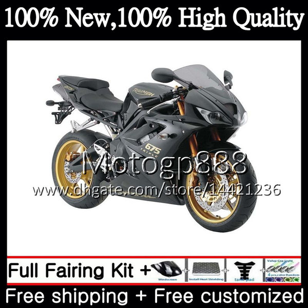 Bodywork For Triumph Daytona 675 09 10 11 12 Body 8PG9 Daytona675 Matte black 09-12 Daytona 675 2009 2010 2011 2012 12 Fairing Bodywork