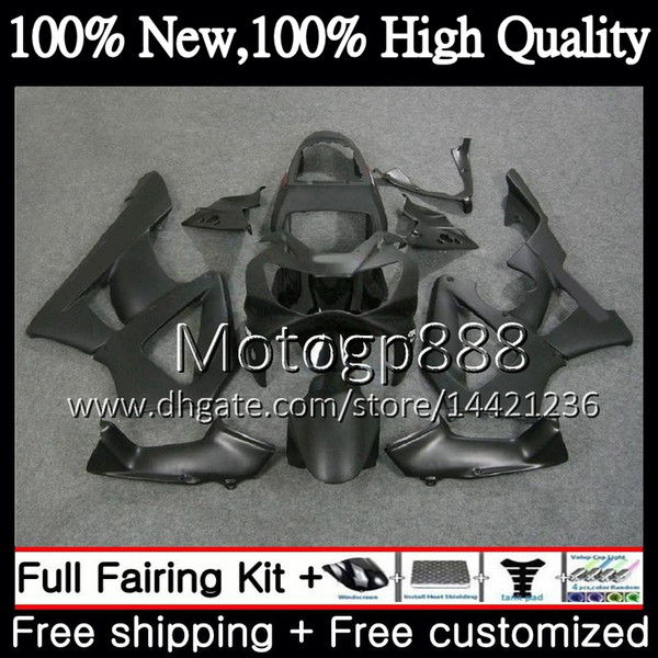 Body For HONDA CBR900 RR CBR 929RR CBR 900RR CBR929RR 00 01 54PG8 Matte black CBR 929 RR CBR900RR CBR929 RR 2000 2001 Fairing Bodywork