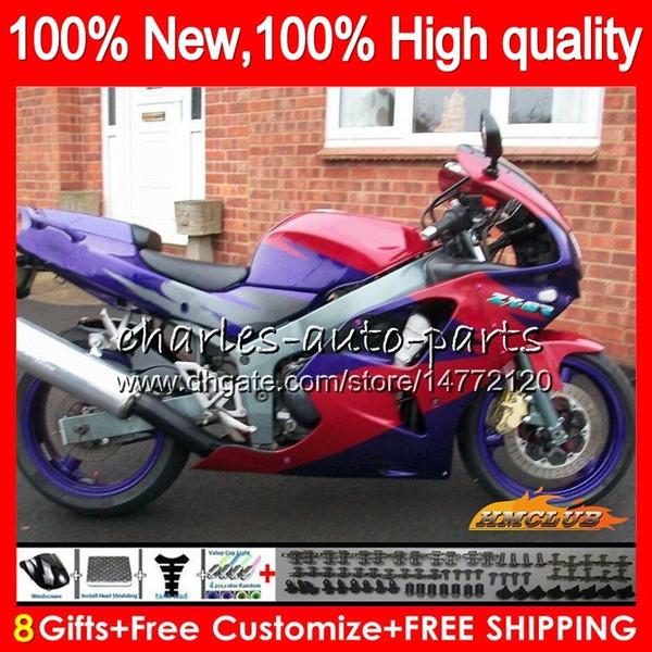 Body For KAWASAKI ZX636 ZX 6 R 6R 600CC ZX-636 94 97 50HC.86 ZX600 ZX 636 ZX6R 94 95 96 97 ZX-6R 1994 1995 1996 1997 Fairings blue red hot