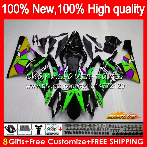 OEM Body Movistar green For YAMAHA YZF R 6 YZF 600 YZF-600 2006 2007 Frame 61NO.57 YZF R6 YZF600 06-07 YZF-R6 600CC YZFR6 06 07 Fairing Kit