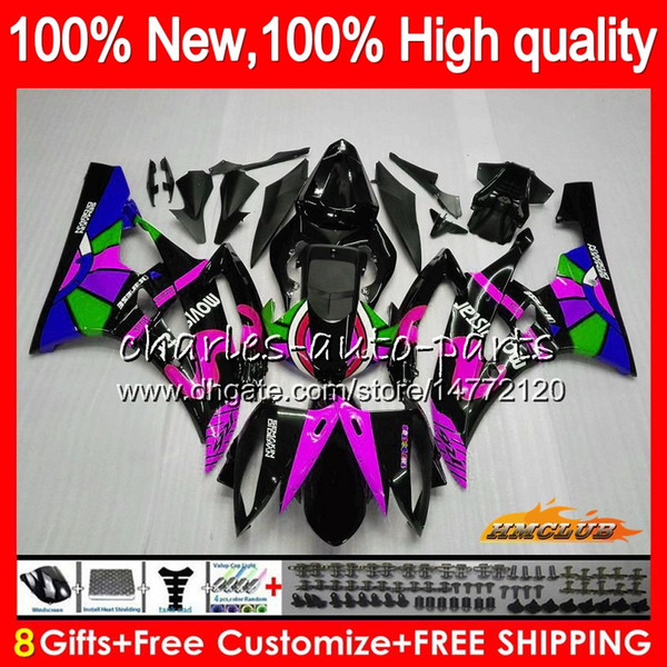 OEM Body For YAMAHA Movistar pink YZF R 6 YZF 600 YZF-600 2006 2007 Frame 61NO.59 YZF R6 YZF600 06-07 YZF-R6 600CC YZFR6 06 07 Fairing Kit