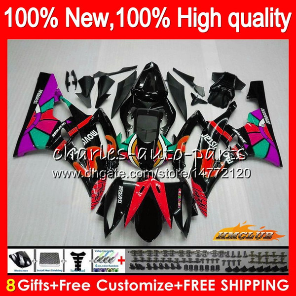 OEM Body For YAMAHA YZF R 6 YZF 600 YZF-600 2006 2007 Frame Red Movistar 61NO.60 YZF R6 YZF600 06-07 YZF-R6 600CC YZFR6 06 07 Fairing Kit