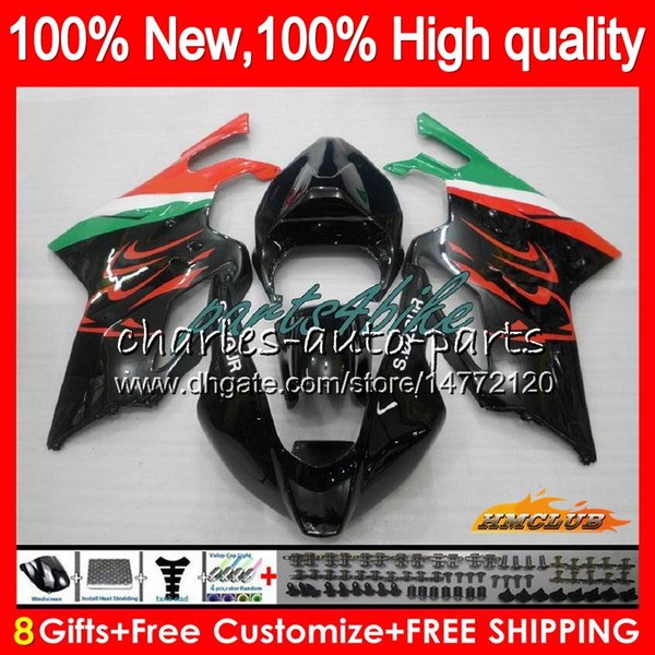 Body For Aprilia RSV1000R Mille RV60 RSV1000 R RR 03 04 05 06 62HC.36 RSV1000RR green black RSV 1000 R 1000R 2003 2004 2005 2006 Fairings