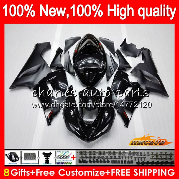 Body For KAWASAKI ZX-600 ZX 6R 600CC 6 R ZX636 05 06 35HC.0 ZX-636 600 CC ZX6R 05 06 ZX600 ZX 636 ZX-6R 2005 2006 Fairing kit Factory black