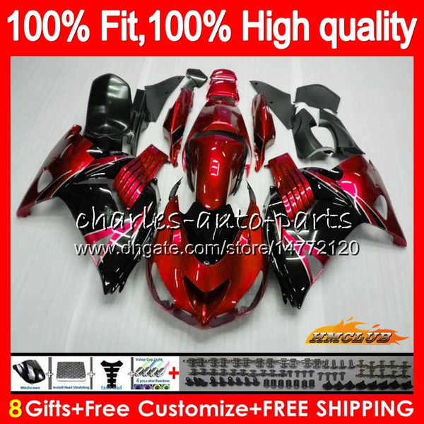 Injection For KAWASAKI ZX 14R pearl red ZZR 1400 ZX-14R 2012 2013 2014 2015 2016 202253HC.11 ZZR1400 ZX14R 12 13 14 15 16 17 OEM Fairing