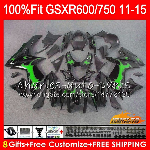 Injection Glossy black For SUZUKI GSXR750 GSXR-600 GSXR600 11 12 13 14 15 16 10HC0 K11 GSXR 600 750 2011 2012 2013 2014 2015 2016 Fairing