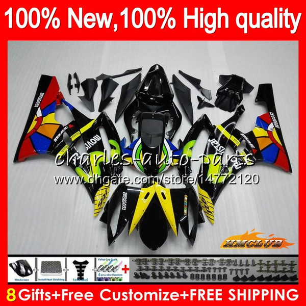 Body OEM For YAMAHA New Movistar YZF R 6 600CC YZF 600 YZF-600 06-07 Frame 61HC.21 YZF-R6 YZF600 YZF R6 YZFR6 06 07 2006 2007 Fairing Kit