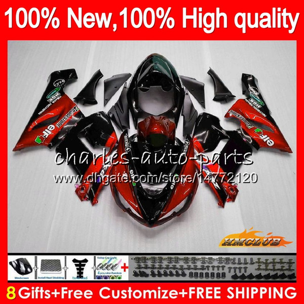 OEM Body For KAWASAKI ZX 636 600CC 6 R ZX-600 ZX636 05 06 35HC.151 ZX600 ZX-6R ZX-636 600 CC Metal red ZX6R 05 06 ZX 6R 2005 2006 Fairing