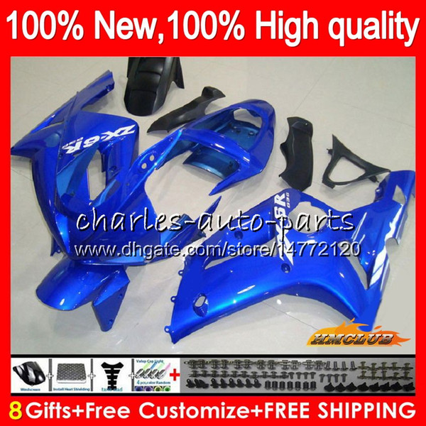 OEM Metal blue Body For KAWASAKI ZX 636 6 R 600CC ZX600 600 CC ZX636 36HC.101 ZX 6R 03 04 ZX-636 ZX-600 ZX6R 03 04 ZX-6R 2003 2004 Fairing