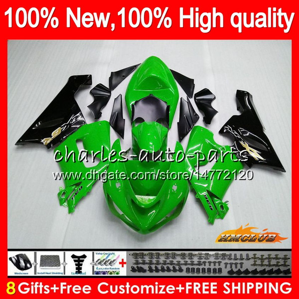 Body For KAWASAKI ZX-600 ZX 6R 600CC 6 R ZX636 05 06 factory green 35HC.19 ZX-636 600 CC ZX6R 05 06 ZX600 ZX 636 ZX-6R 2005 2006 Fairing kit