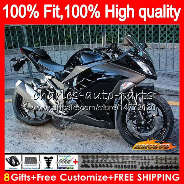 Injection For KAWASAKI ZX-300R ZX3R EX300 ZX 300R 27HC.25 factory black EX300R ZX-3R 13 14 15 16 17 ZX300R 2013 2014 2015 2016 2022Fairing