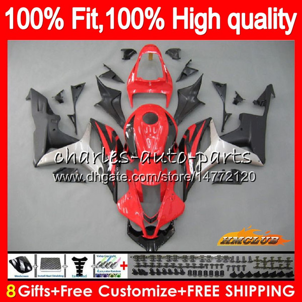 100% Fit Injection For HONDA red factory CBR600 CBR 600 RR CC 600RR 600F5 67HC.155 CBR600F5 CBR600RR 600CC F5 07 08 2007 2008 OEM Fairings