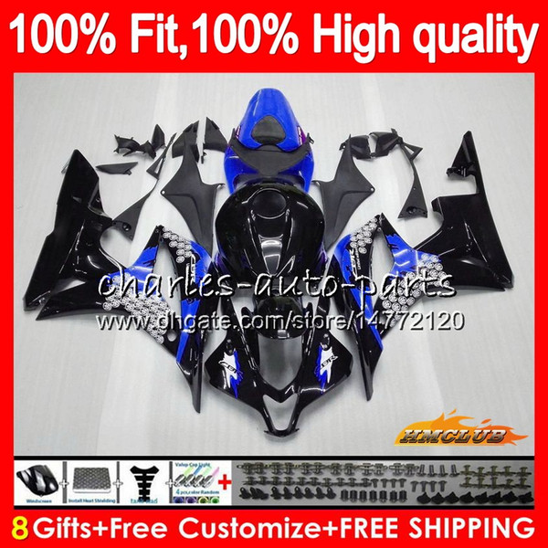 100% Fit Injection For HONDA Graffiti blue CBR600 CBR 600 RR CC 600RR 600F5 67NO.49 CBR600F5 CBR600RR 600CC F5 07 08 2007 2008 OEM Fairings