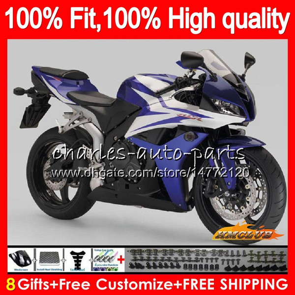 Injection For HONDA blue silvery CBR600RR CBR600 CBR 600 RR CC 2007 08 67NO.158 100%Fit CBR600F5 600RR CBR 600F5 600CC F5 07 2008 Fairings