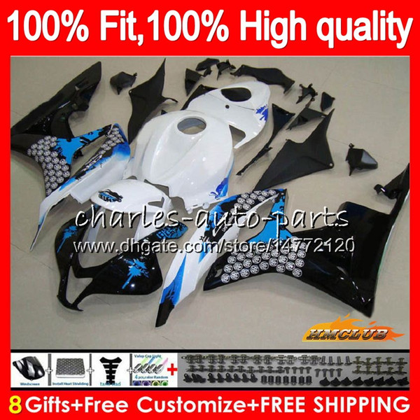 100% Fit Injection For HONDA Graffiti blue CBR600 CBR 600 RR CC 600RR 600F5 67NO.66 CBR600F5 CBR600RR 600CC F5 07 08 2007 2008 OEM Fairings