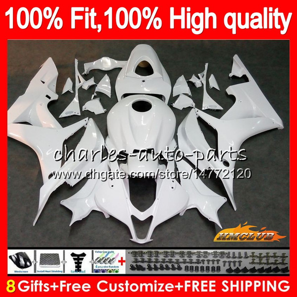 100% Fit Injection For HONDA all white top CBR600 CBR 600 RR CC 600RR 600F5 67HC.171 CBR600F5 CBR600RR 600CC F5 07 08 2007 2008 OEM Fairings