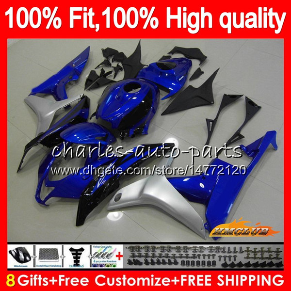 100%Fit Injection For HONDA CBR 600 RR CC 600RR 600F5 CBR600RR F5 07 08 67HC.67 CBR600F5 600CC CBR600 RR 2007 2008 OEM Fairing blue glossy