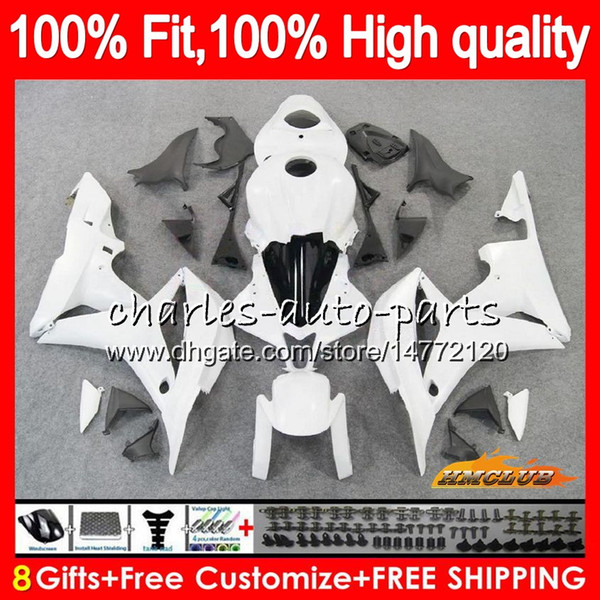 100% Fit Injection For HONDA CBR600 CBR 600 RR CC 600RR 600F5 67NO.30 CBR600F5 CBR600RR 600CC F5 07 08 2007 2008 OEM Fairings glossy white