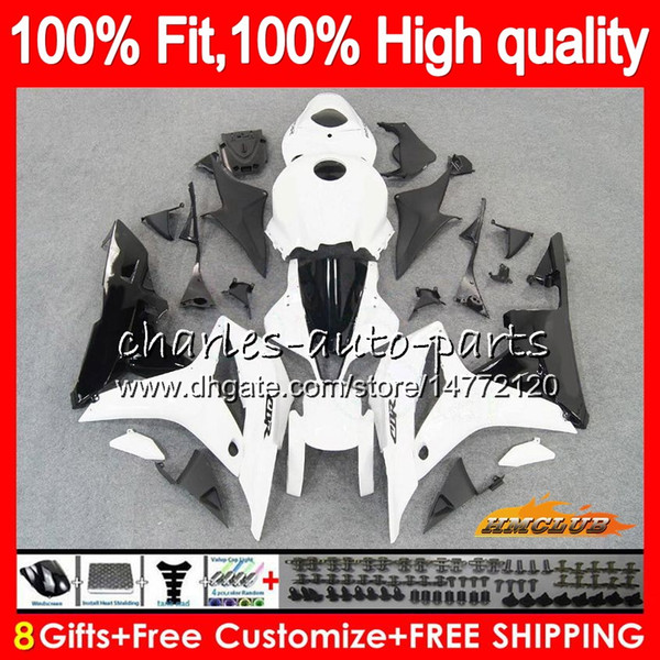 100% Fit Injection For HONDA white glossy CBR600 CBR 600 RR CC 600RR 600F5 67NO.74 CBR600F5 CBR600RR 600CC F5 07 08 2007 2008 OEM Fairings